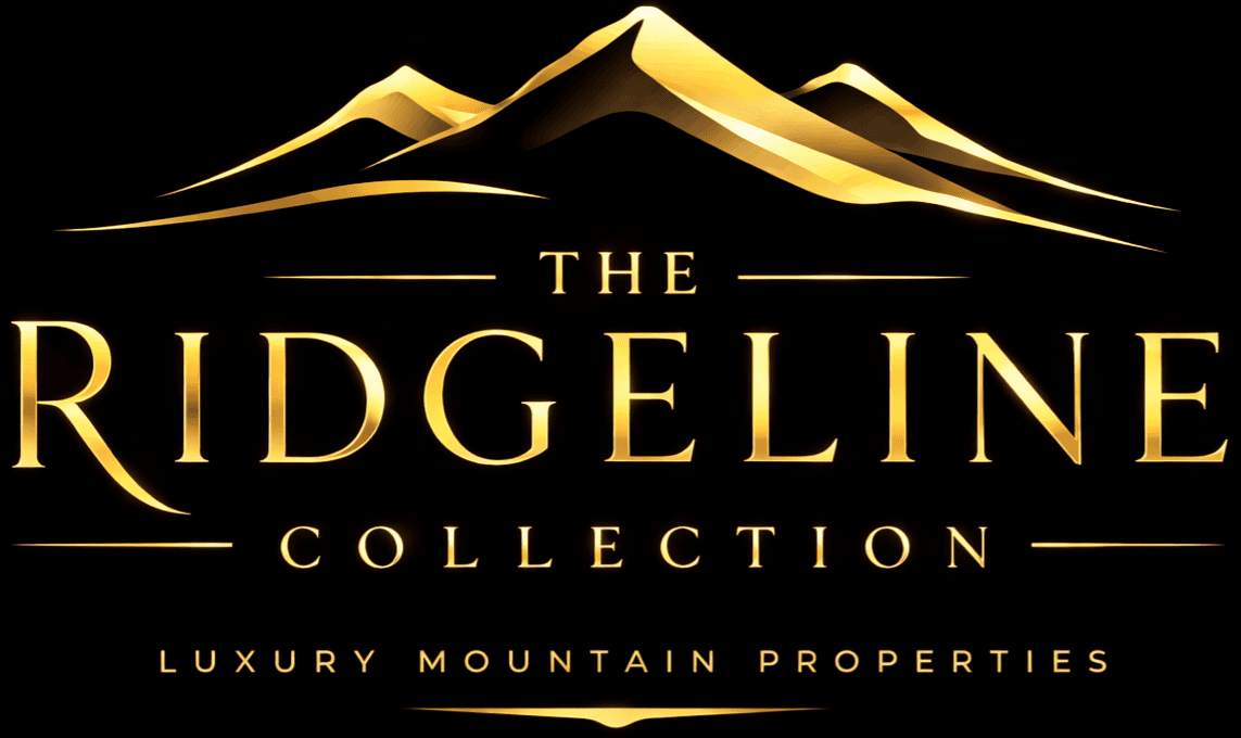 Elegant gold mountain logo for luxury properties.