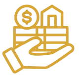 Financial growth and property symbol