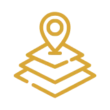 Location pin on layered map design